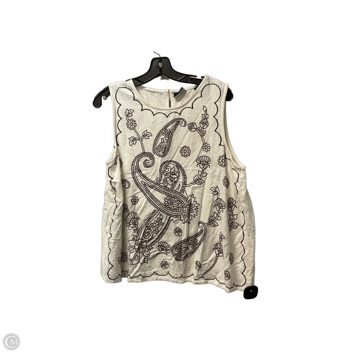 Top Sleeveless By Daytrip In Cream, Size: M