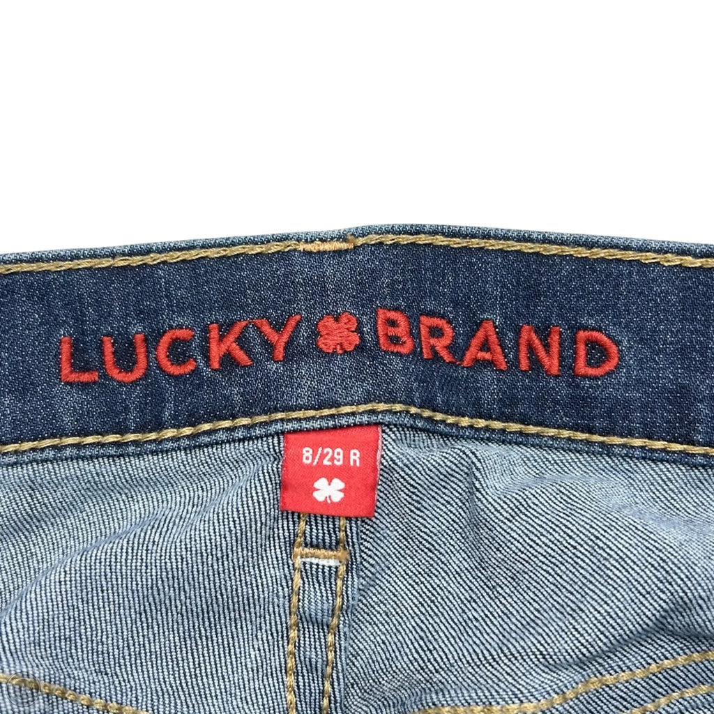 Jeans Straight By Lucky Brand In Blue Denim, Size: 8