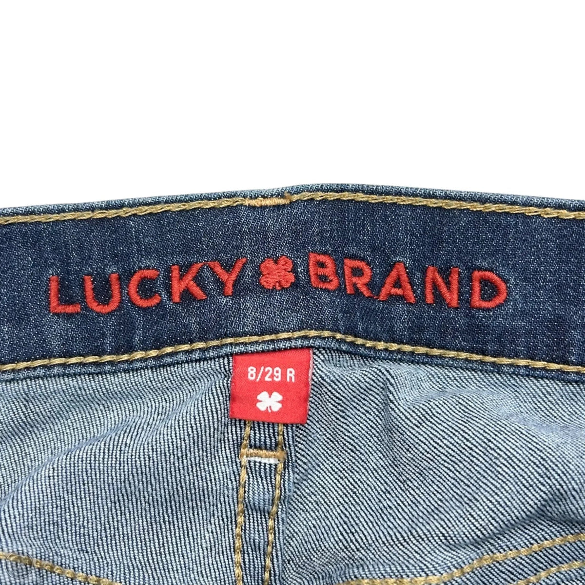 Jeans Straight By Lucky Brand In Blue Denim, Size: 8