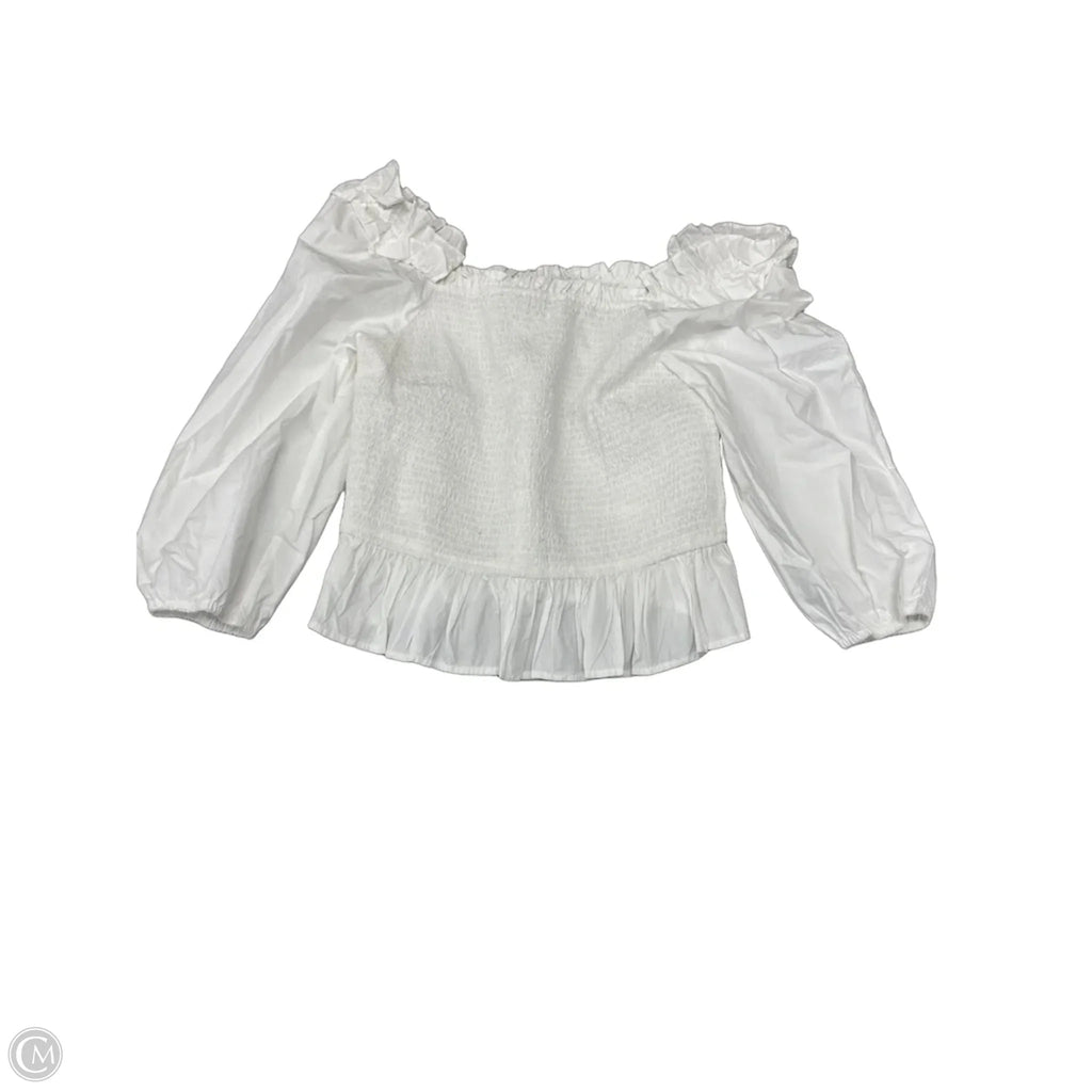 Blouse Long Sleeve By The Drop In White, Size: Xxl