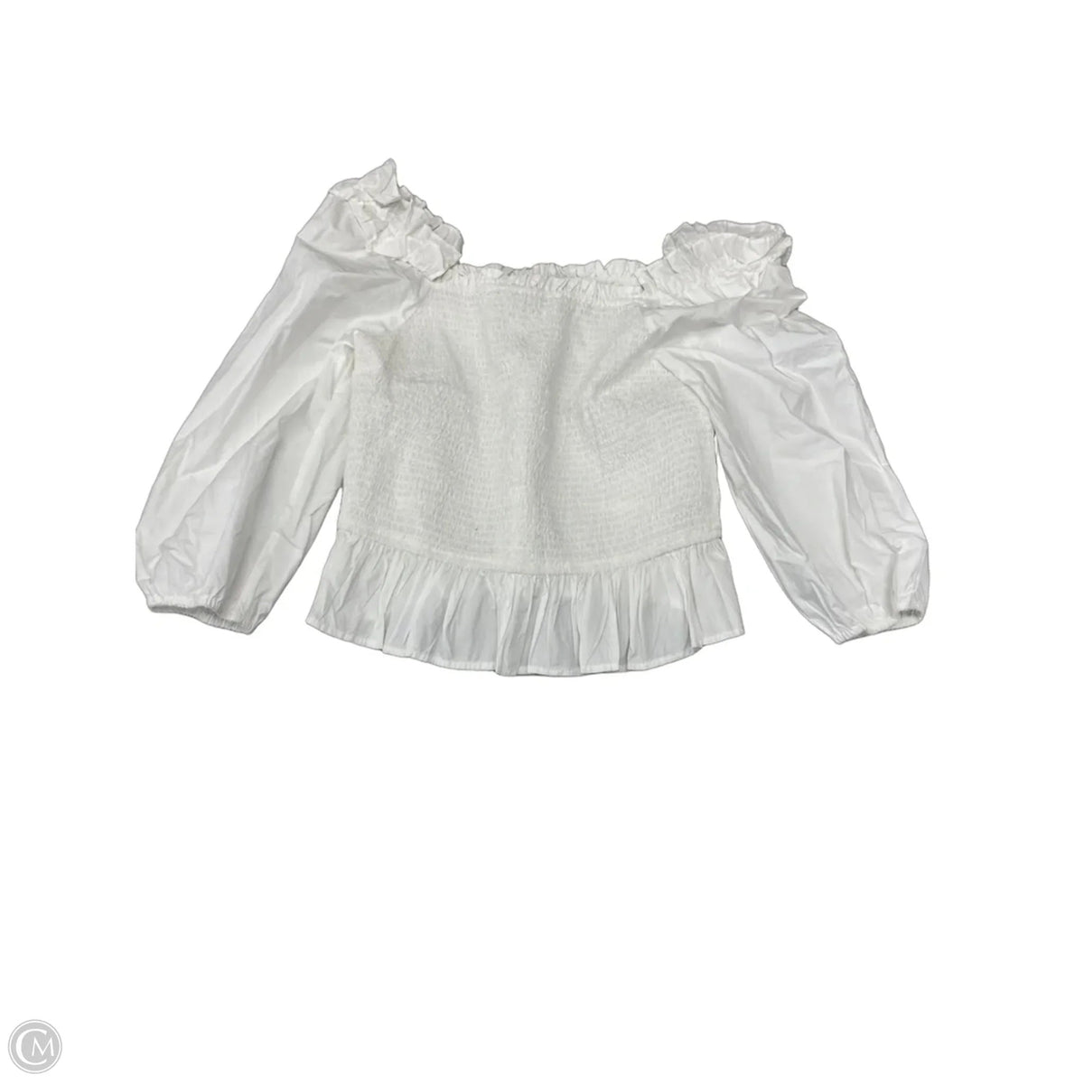 Blouse Long Sleeve By The Drop In White, Size: Xxl