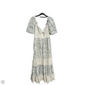 Dress Casual Maxi By Abercrombie And Fitch In Cream & Green, Size: M