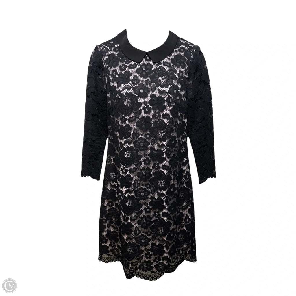 Ameera Scallop Hem Lace Dress By Ted Baker In Black & Pink, Size: 2