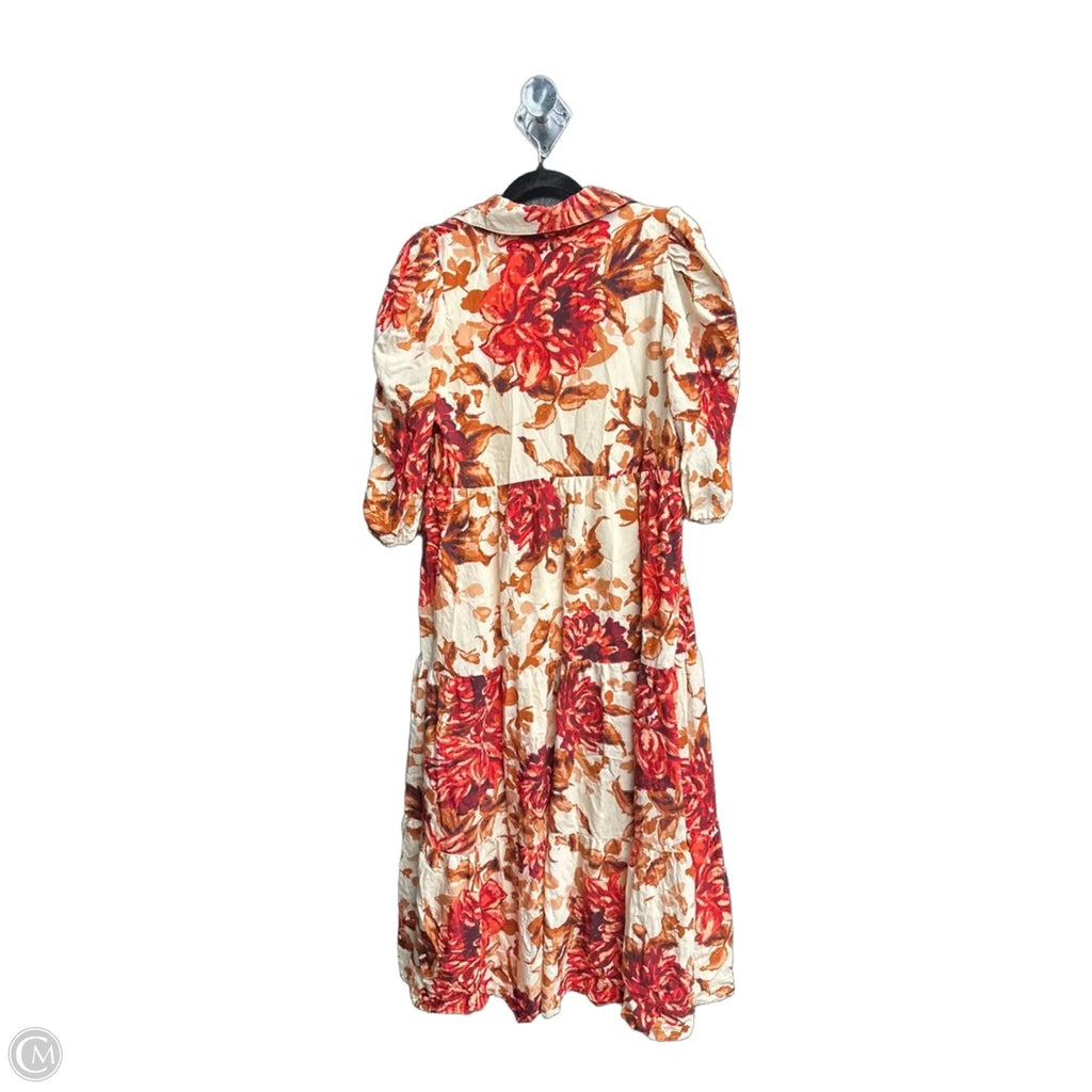 Dress Casual Maxi By Tcec In Orange & Red, Size: S