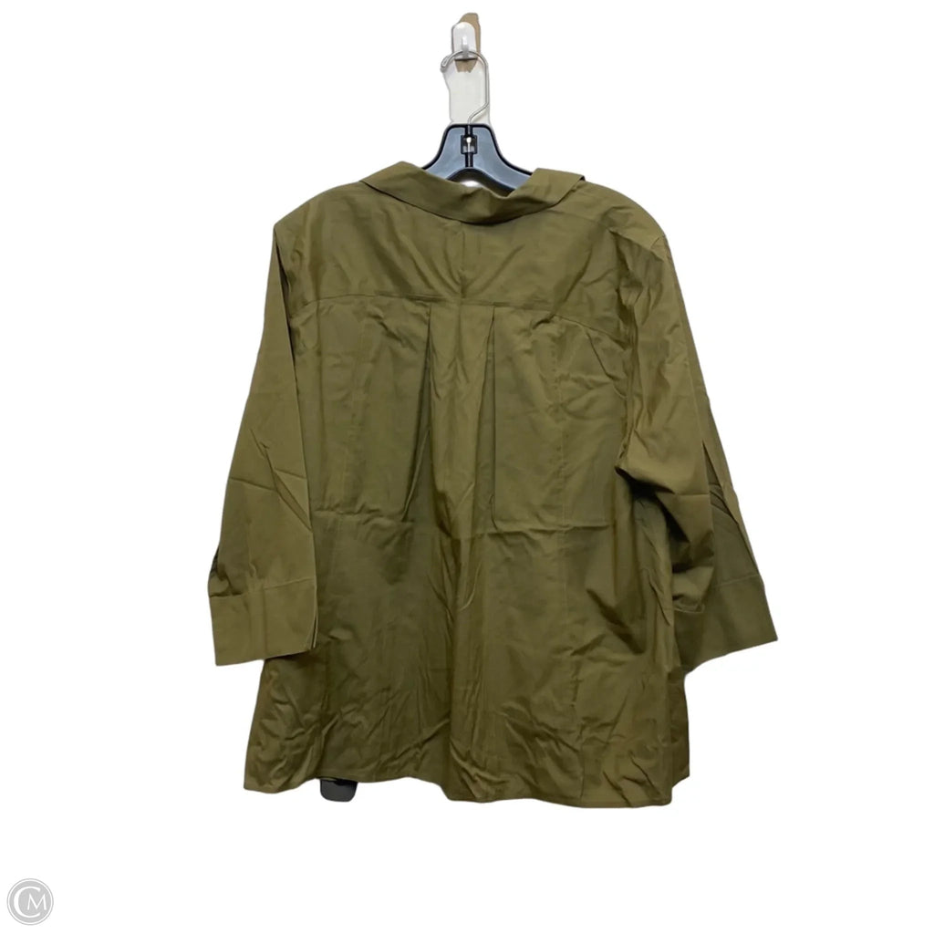Top Long Sleeve By Chicos In Green, Size: Xl