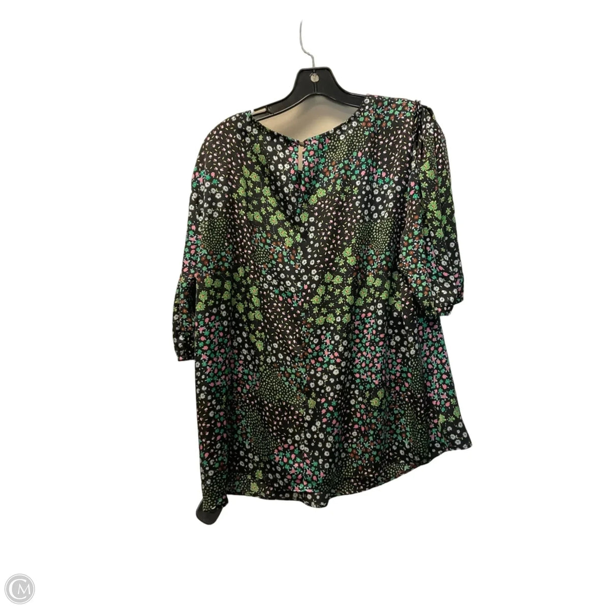 Top Short Sleeve By Clothes Mentor In Floral Print, Size: Xl