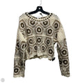 Top Long Sleeve By AMERICAN FLIRT In Brown & Cream, Size: M