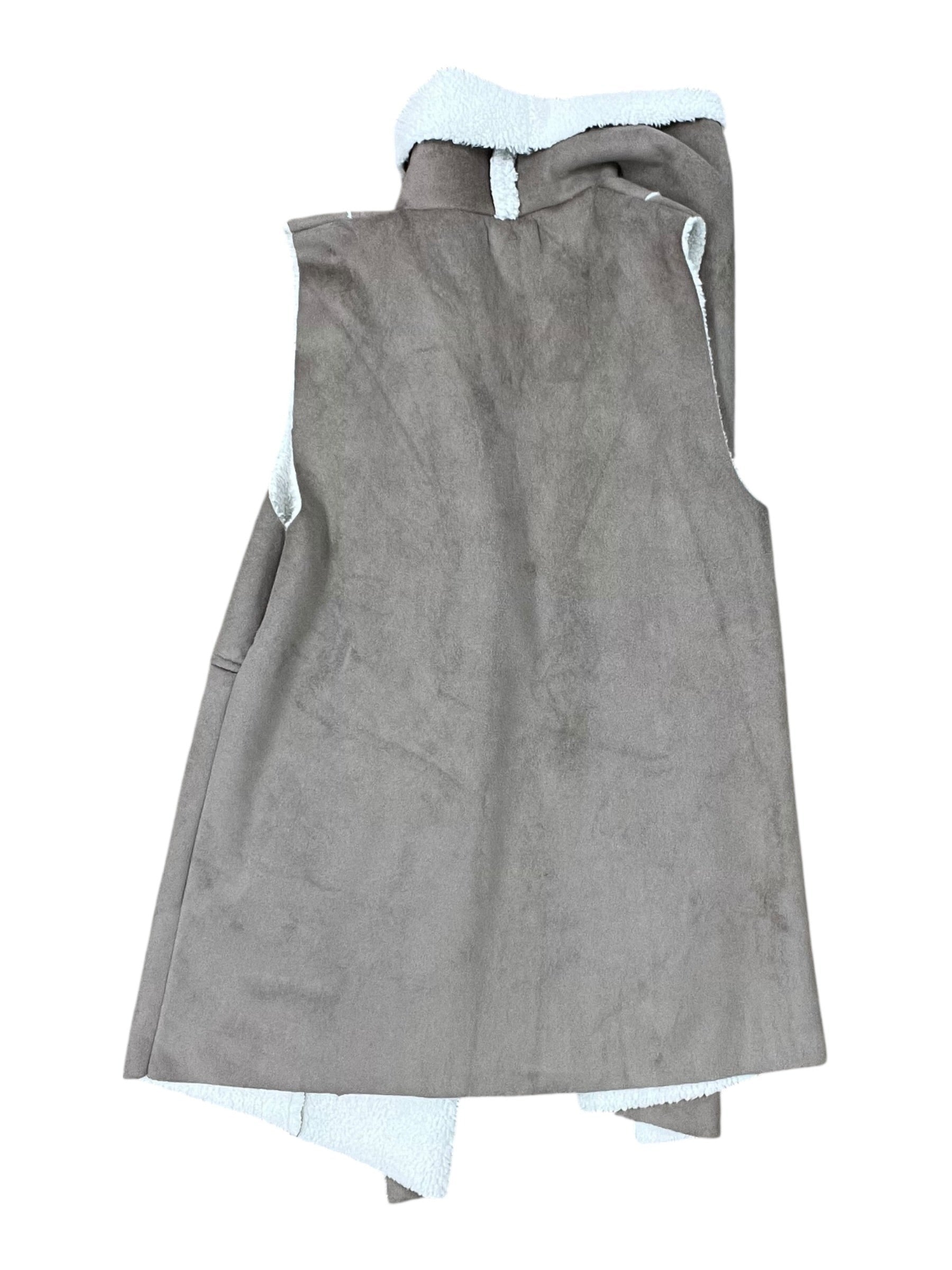 Vest Faux Fur & Sherpa By Susina In Beige, Size:Xs