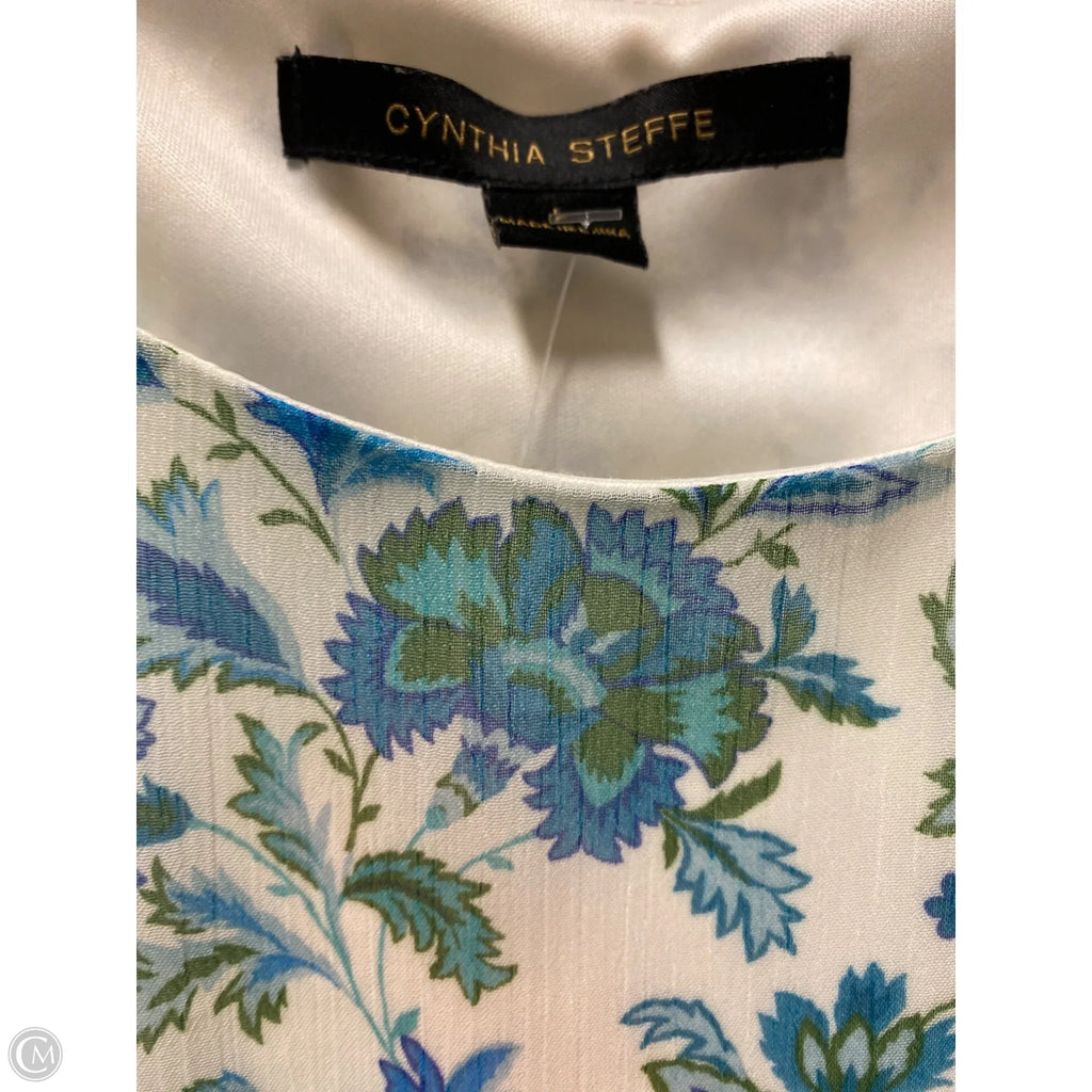 Top Short Sleeve By Cynthia Steffe In Blue & Green, Size: L