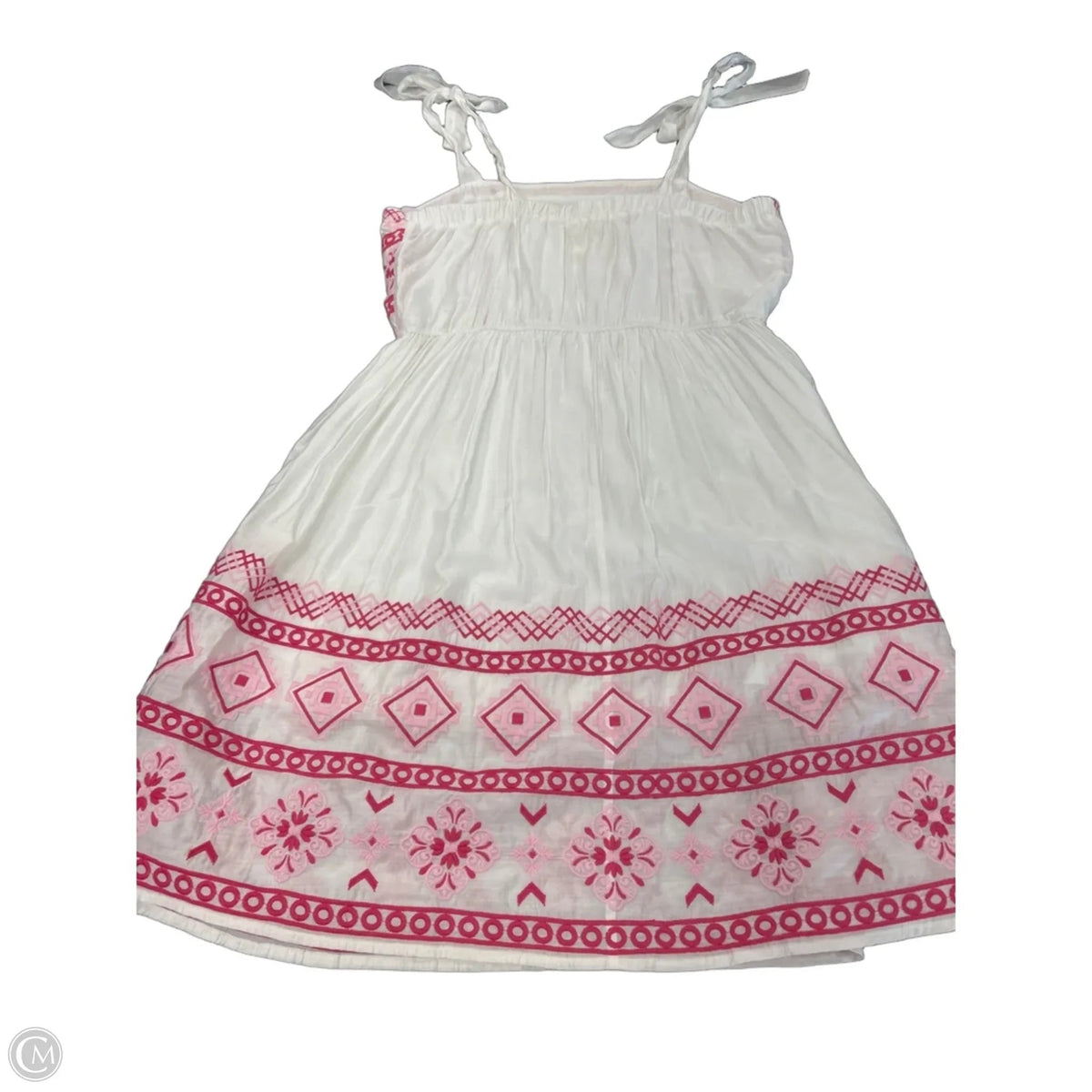 Dress Casual Short By Savanna Jane In Pink & White, Size: 1x