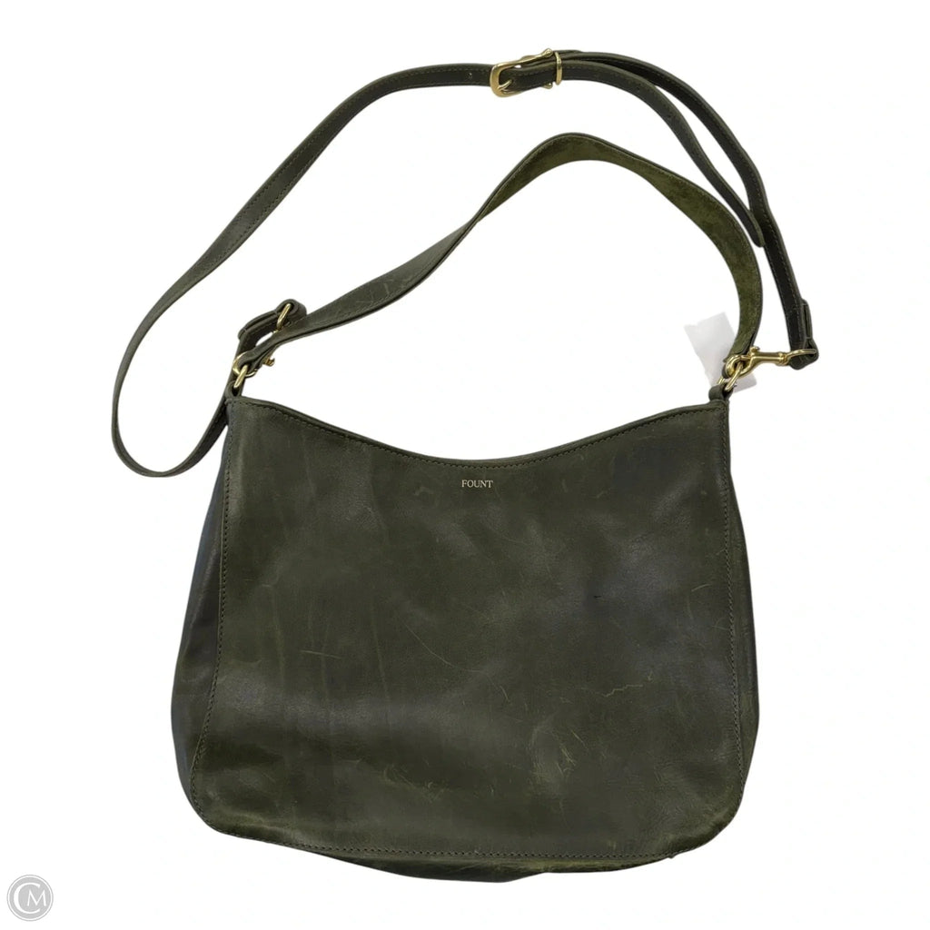 Handbag Leather By Fount, Size: Medium