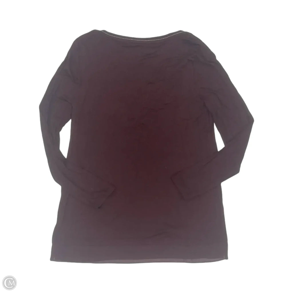 Top Long Sleeve By White House Black Market In Maroon, Size: S