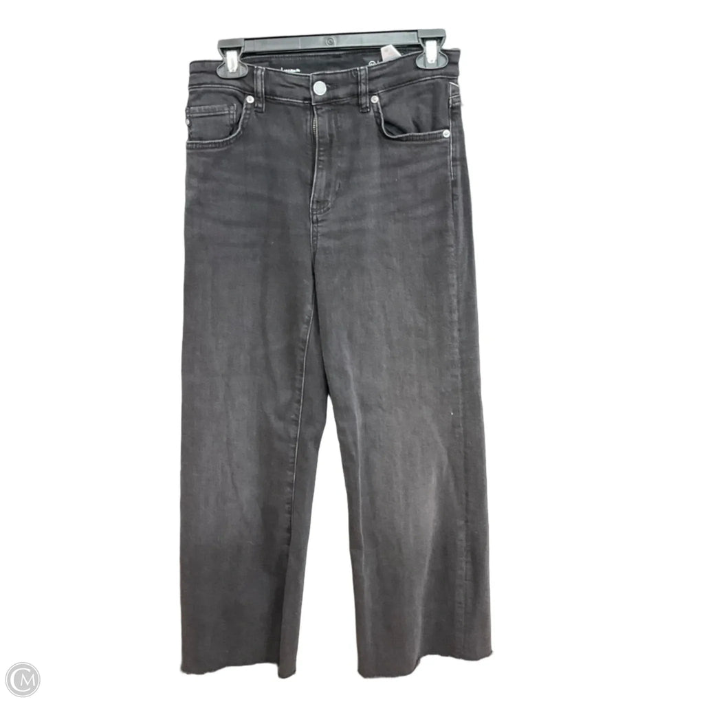 Jeans Wide Leg By Adriano Goldschmied In Black Denim, Size: 2
