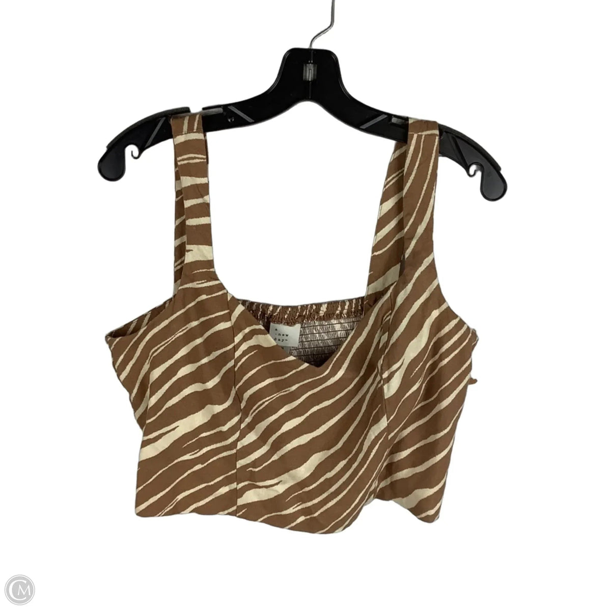 Top Sleeveless By A New Day In Brown, Size: M