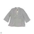 Blouse Long Sleeve By Chicos In Grey, Size: S