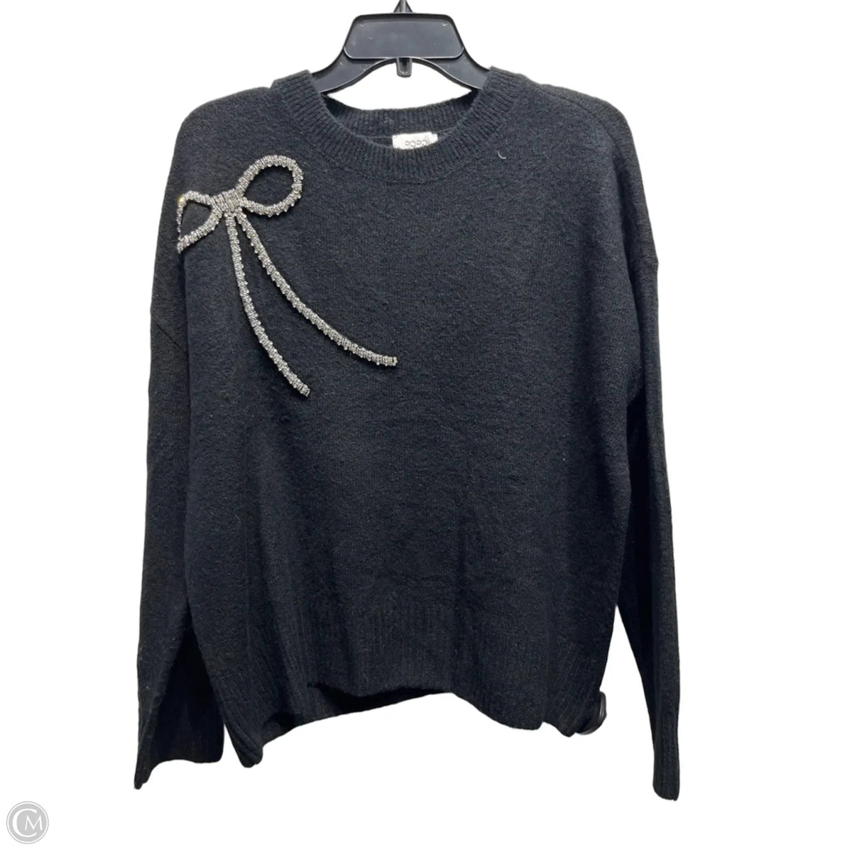 Sweater By Cece In Black & Silver, Size: S