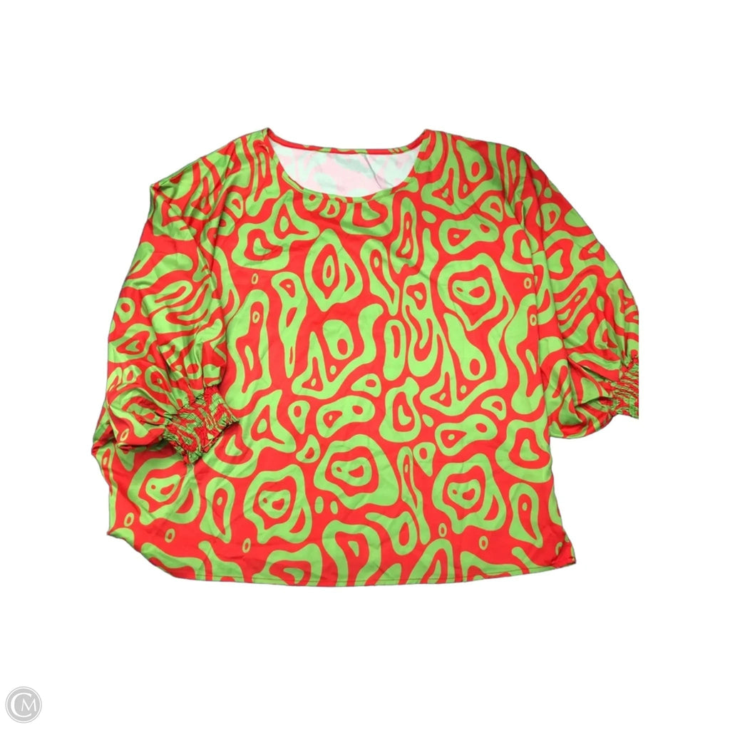 Skirt Set 2pc By Clothes Mentor In Green & Red, Size: L