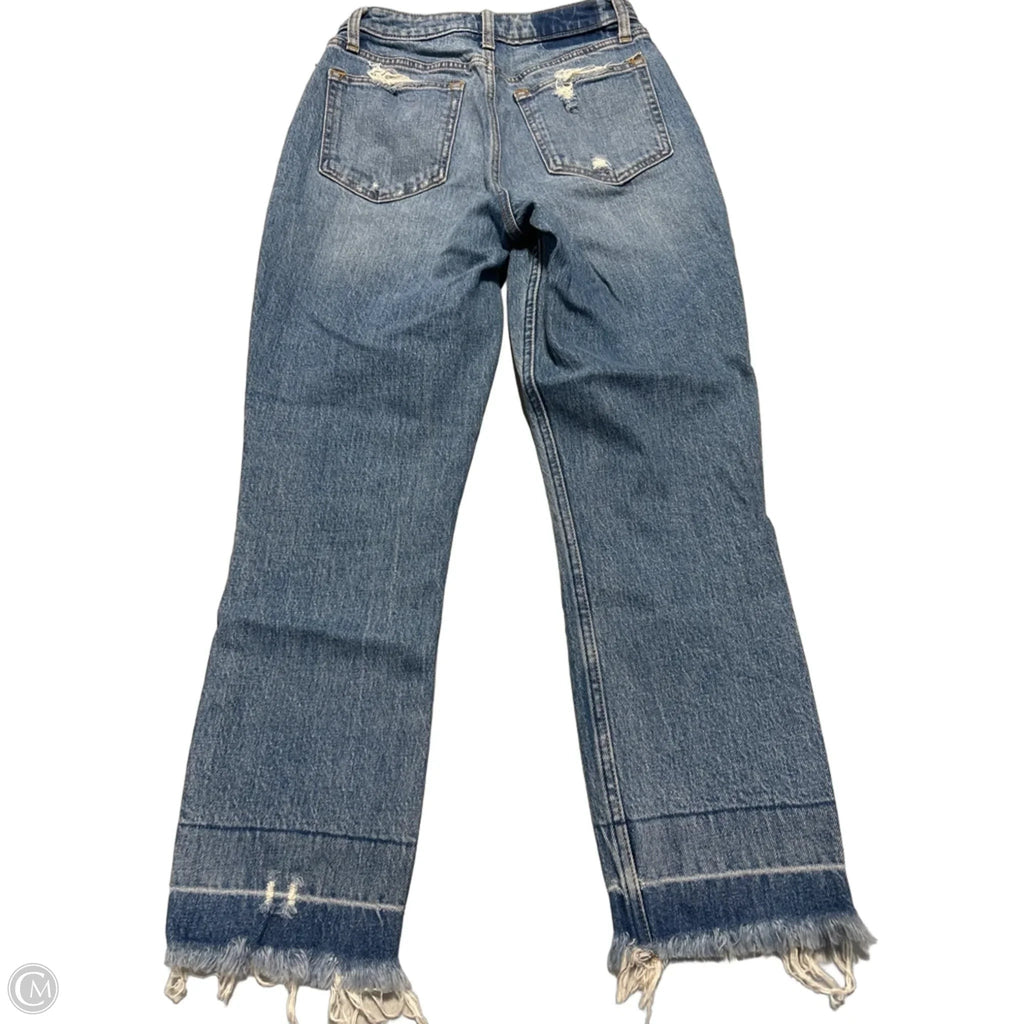 Jeans Straight By Abercrombie And Fitch In Blue Denim, Size: 0