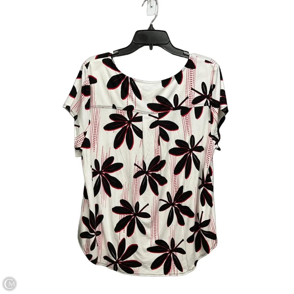 Top Short Sleeve By Alfani In Floral Print, Size: Xl