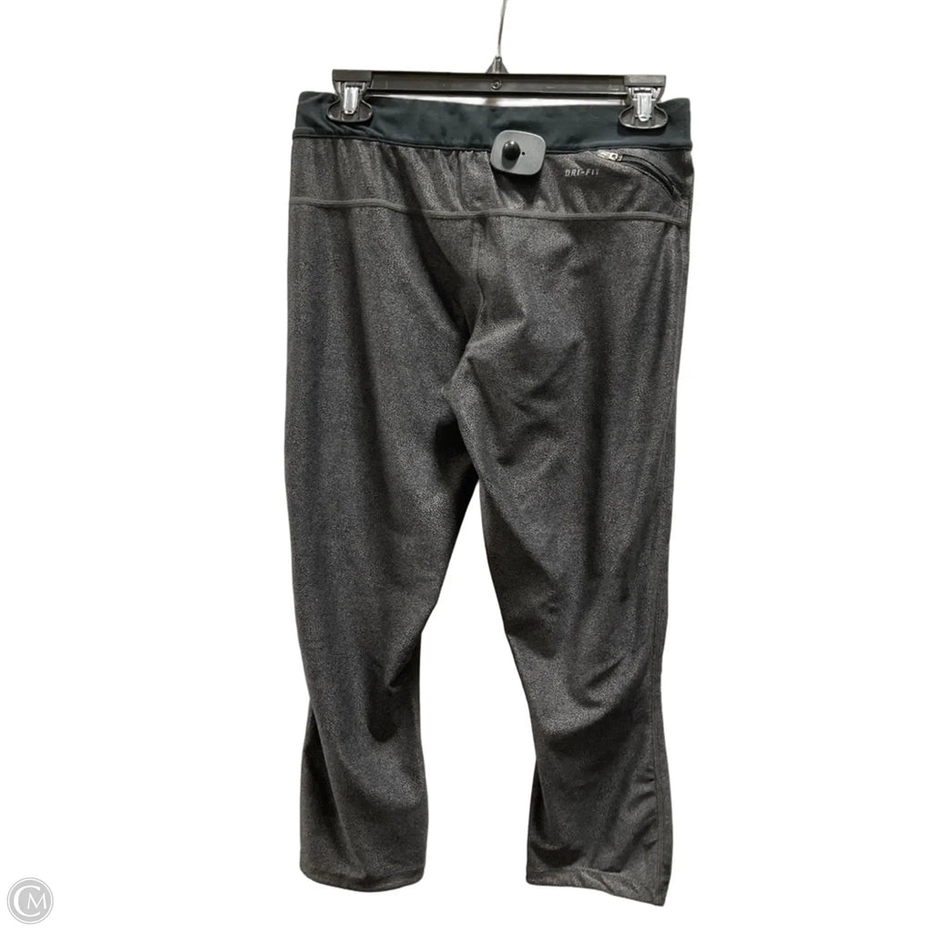 Athletic Leggings By Nike Apparel In Black & Grey, Size: L