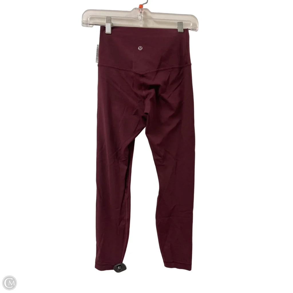 Athletic Pants By Lululemon In Maroon, Size: 4