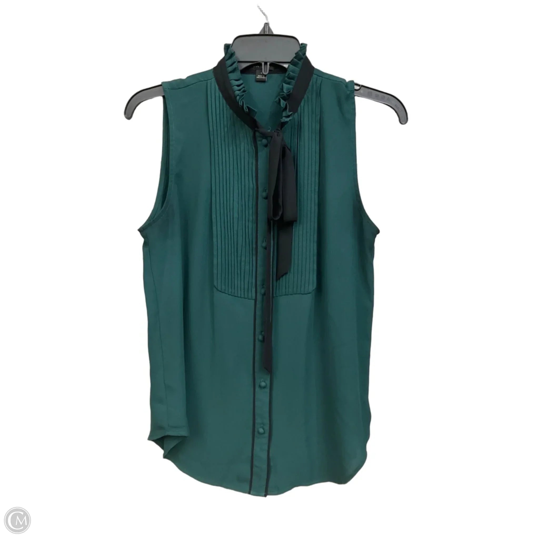 Blouse Long Sleeve By Ann Taylor In Green, Size: S