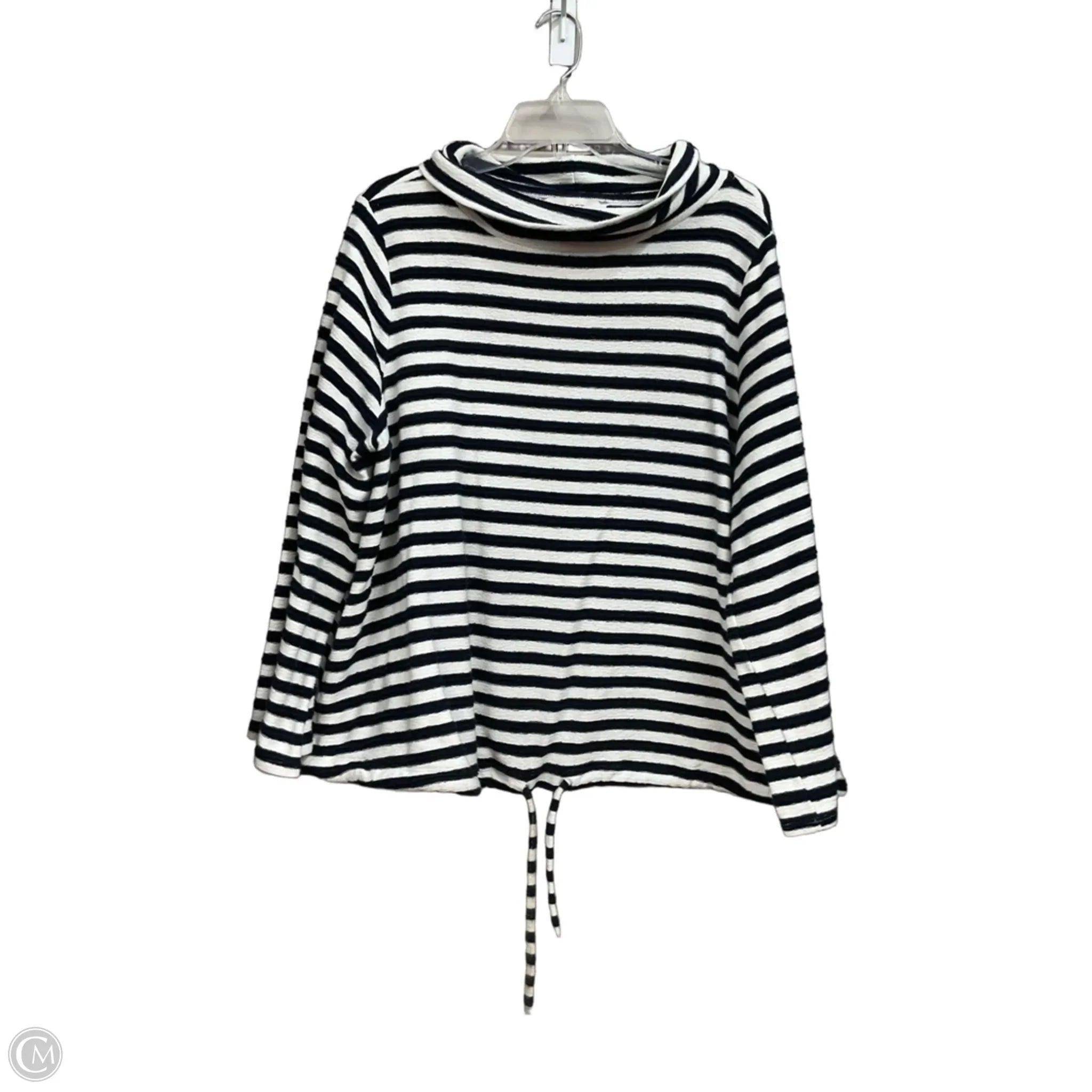 Top Long Sleeve By Loft In Striped Pattern, Size: Xl