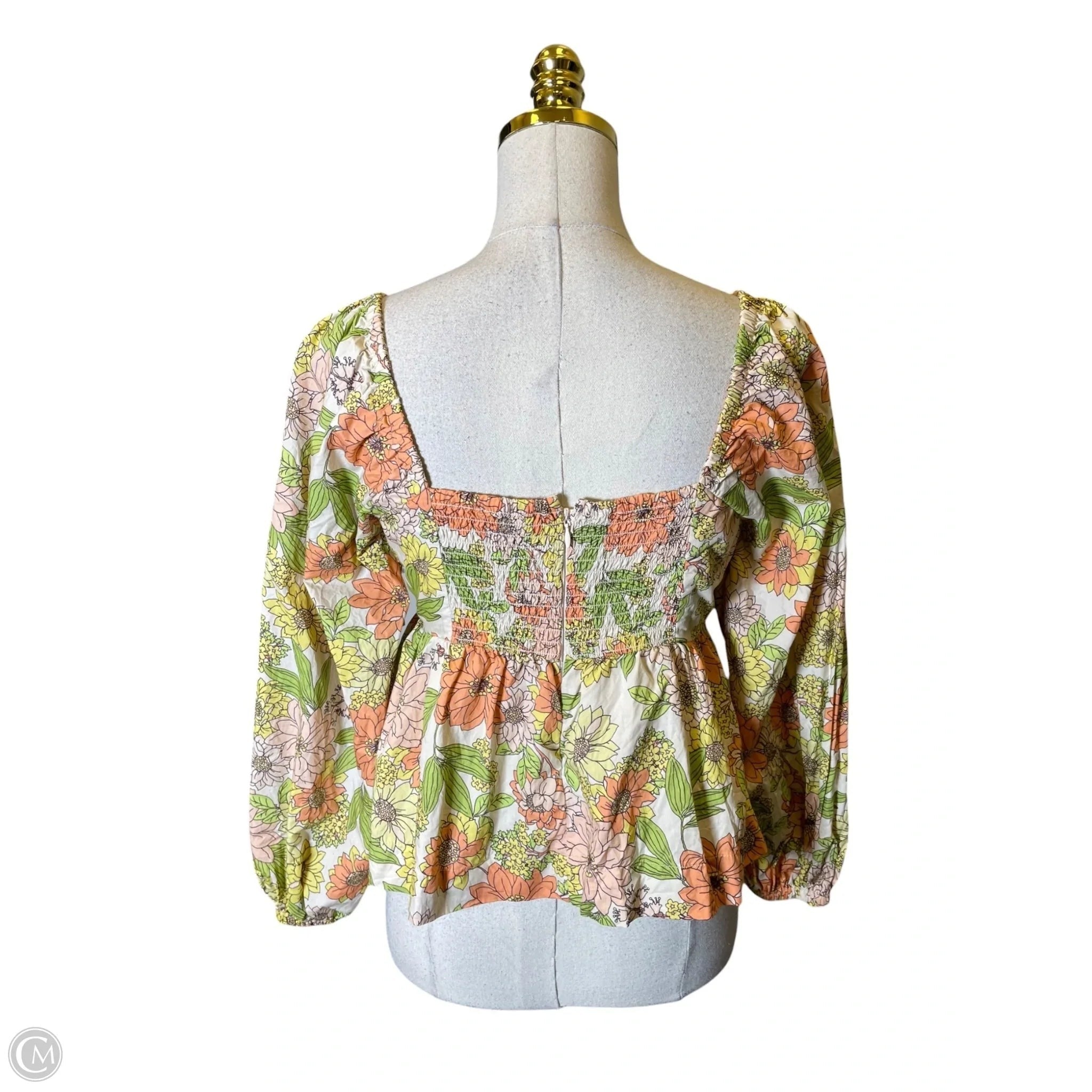 Top Long Sleeve By J. Crew In Floral Print, Size: 6