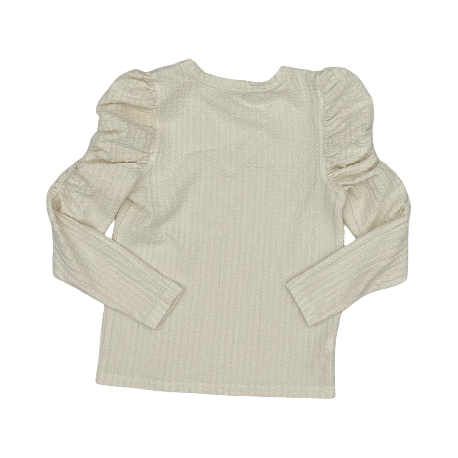 Blouse Ls By Loft In Cream, Size:Xsp