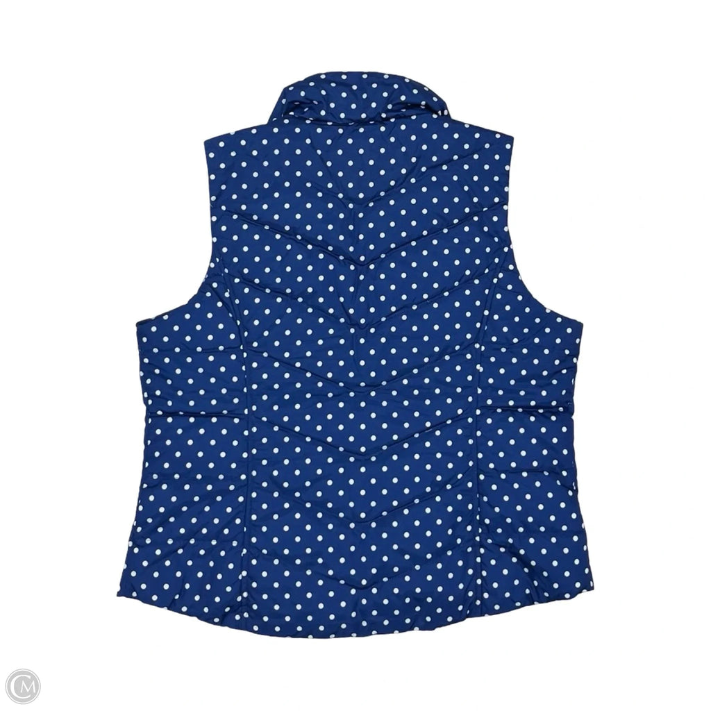 Vest Puffer & Quilted By Lands End In Blue & White, Size: Mp
