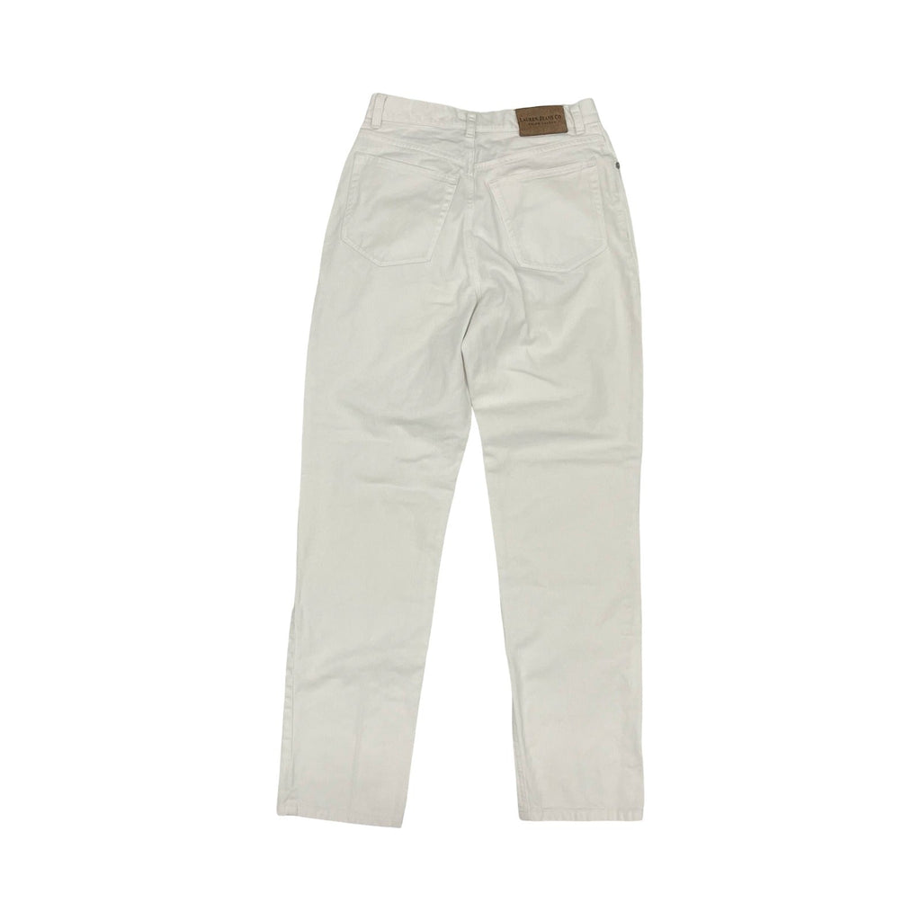 Jeans Straight By Lauren By Ralph Lauren In White Denim, Size:6