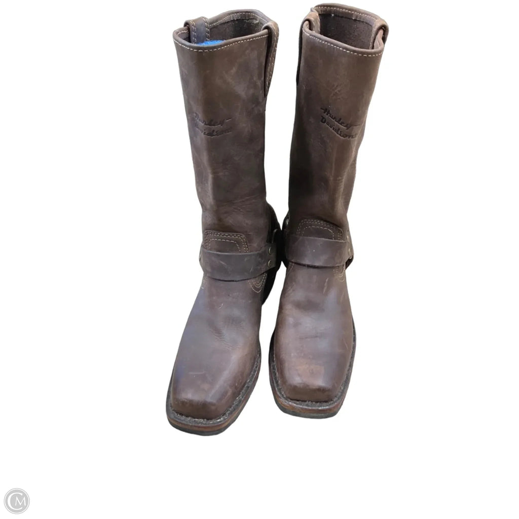 Boots Ankle Flats By Harley Davidson In Brown, Size: 7.5