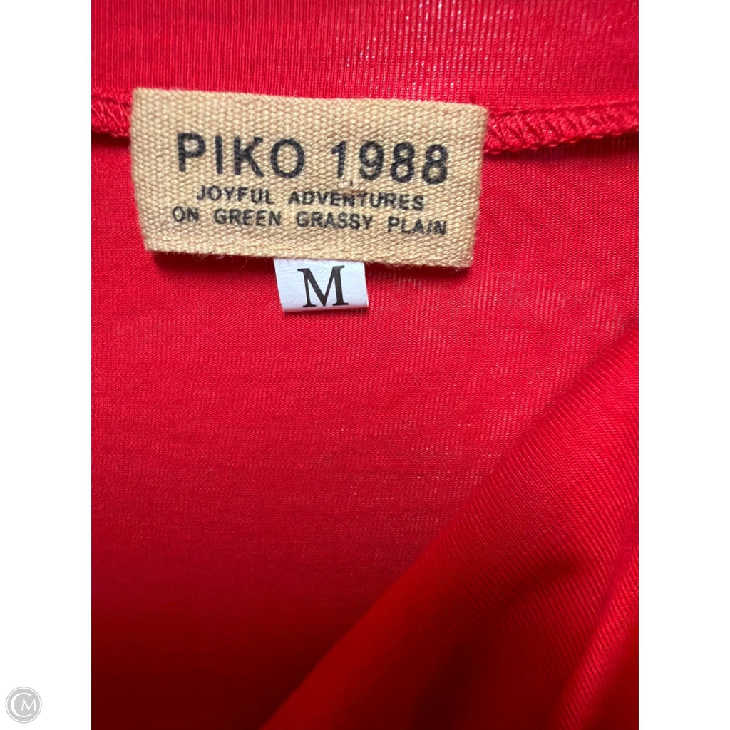 Top Short Sleeve By Piko In Red, Size: M