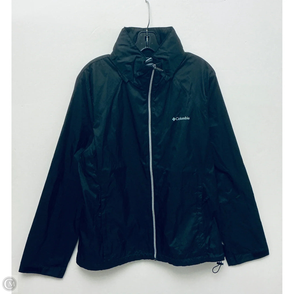 Jacket Windbreaker By Columbia In Black, Size: Xxl