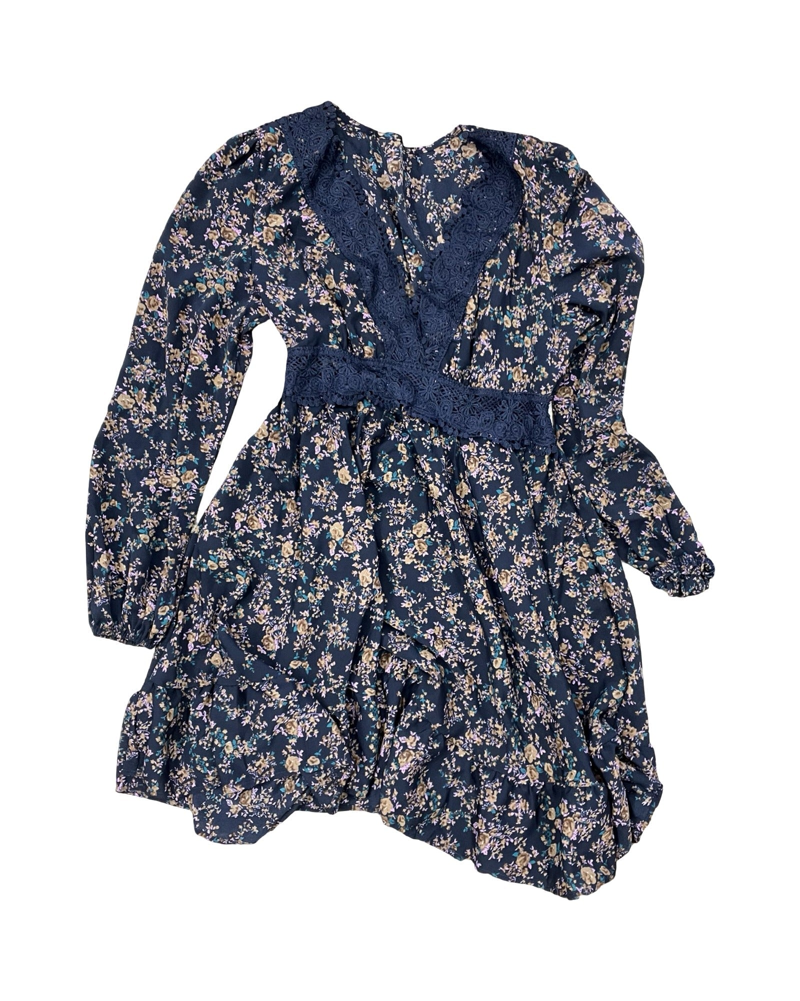Dress Casual Short By Shein In Blue & Brown, Size:L