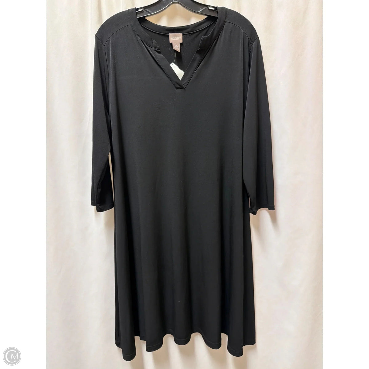 Dress Casual Midi By Chicos In Black, Size: L