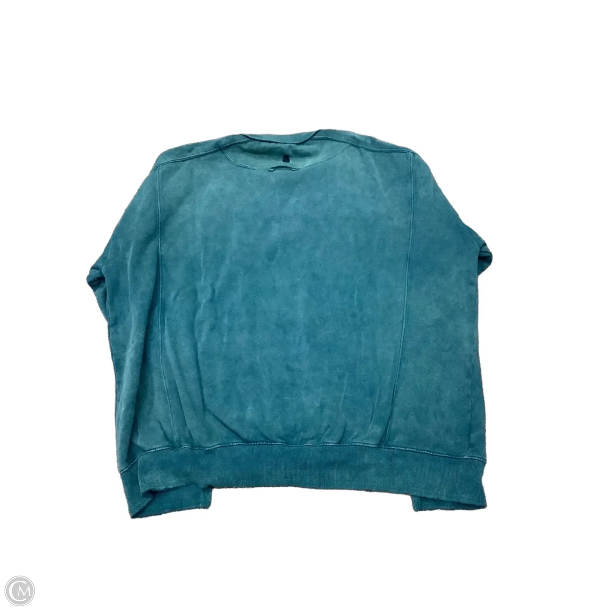Sweatshirt Crewneck By Free People In Teal, Size: S