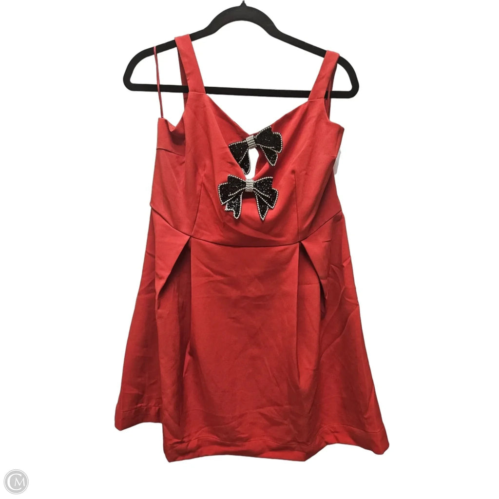 Dress Casual Short By Sugar Lips In Red, Size: Xl