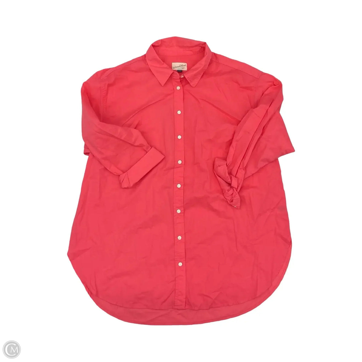 Blouse Long Sleeve By Universal Thread In Pink, Size: Xxl