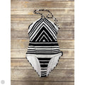 Swimsuit By Anne Cole In Black & White, Size: L