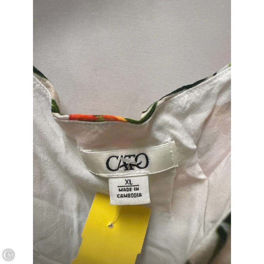 Romper By Cato In Orange & Yellow, Size: Xl