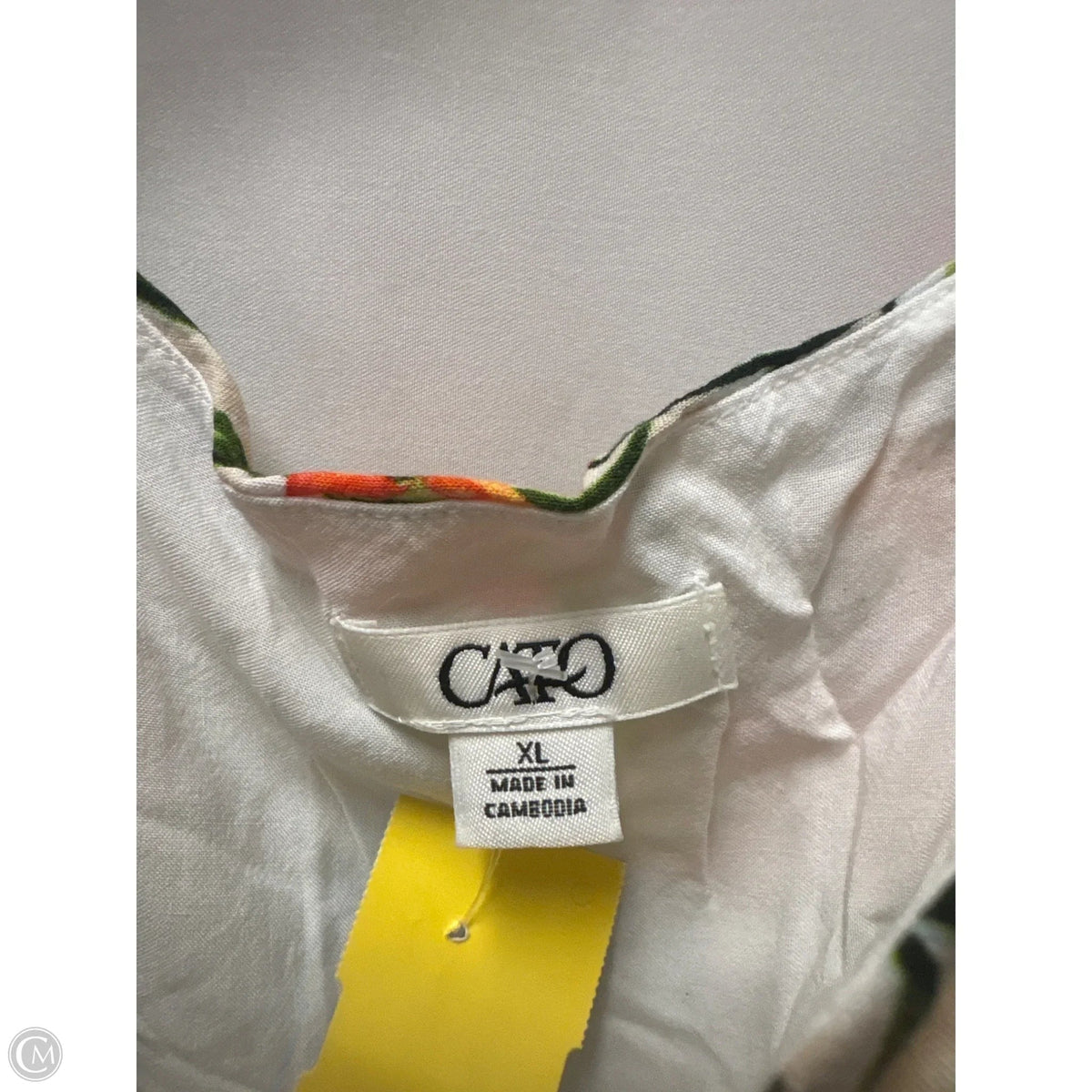 Romper By Cato In Orange & Yellow, Size: Xl