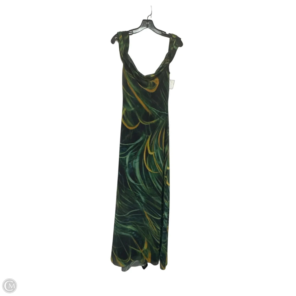 Dress Casual Maxi By Zara In Black & Green, Size: S