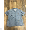 Blouse Short Sleeve By Old Navy In Blue, Size: Xxl
