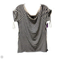 Top Short Sleeve Basic By White House Black Market In Striped Pattern, Size: L