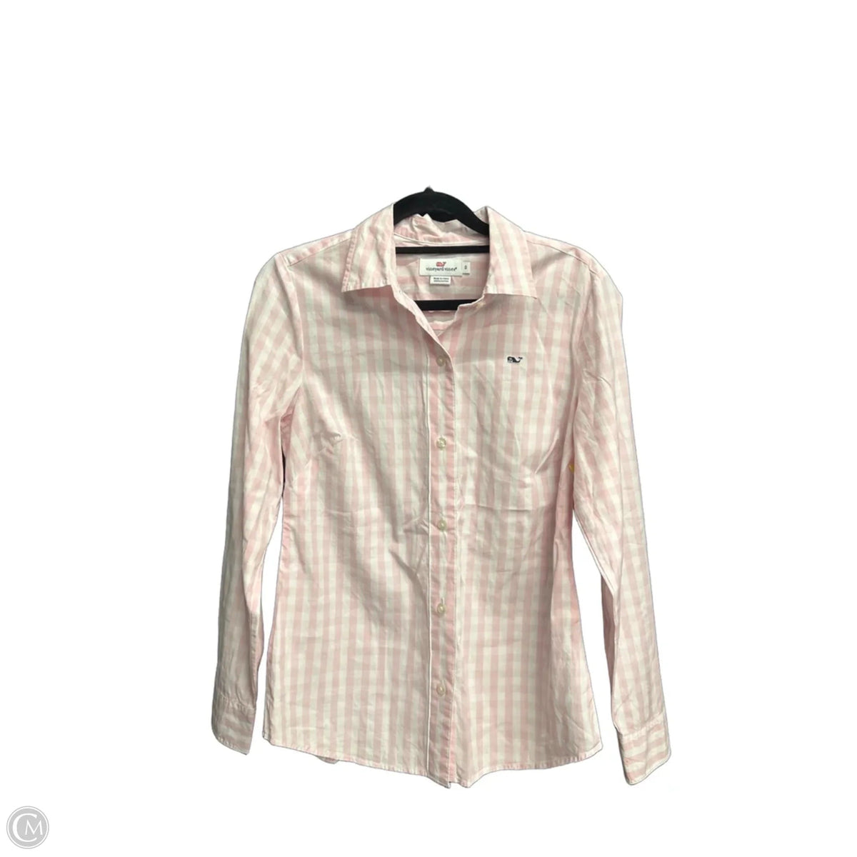 Top Long Sleeve By Vineyard Vines In Pink & White, Size: Xs