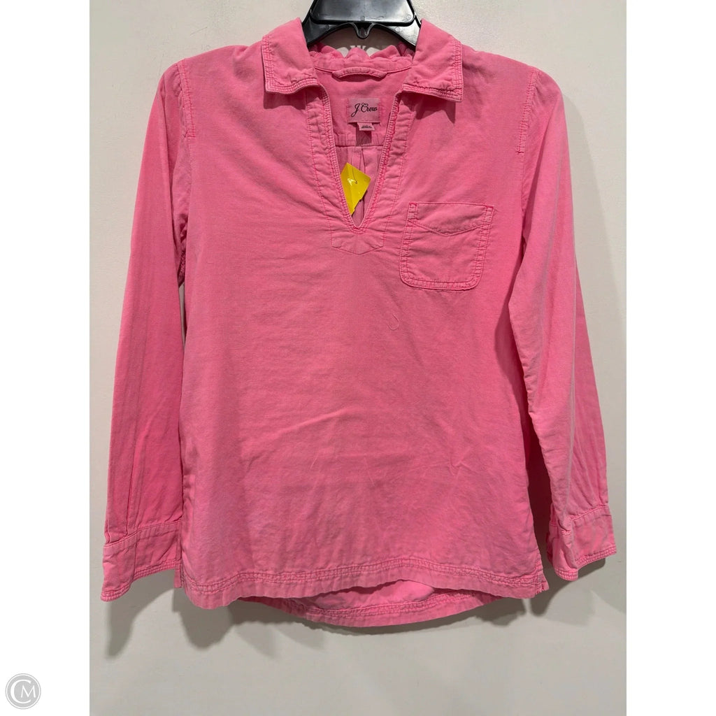 Top Long Sleeve By J. Crew In Pink, Size: Xs