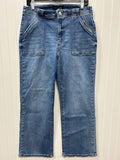Jeans Wide Leg By Risen In Blue Denim, Size:8