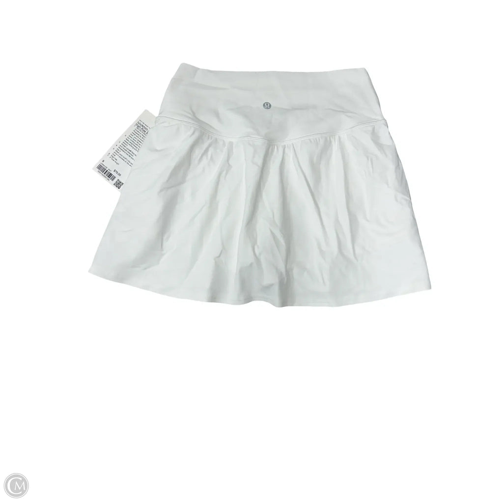 Athletic Skort By Lululemon In White, Size: 8