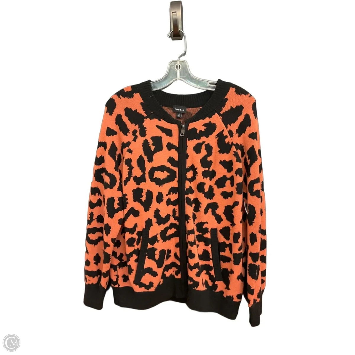 Sweater Cardigan By Torrid In Animal Print, Size: 0
